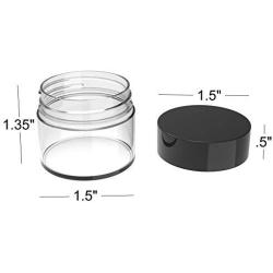 Stalwart 75-0268 12 Piece Storage Jars with Colored Lids, 20ml, Clear