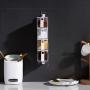 PSFS Kitchen Wall-Mounted Seasoning Storage Boxes Spice Jar Free Punching Kitchen Wall Hanging Rotating Condiment Box (F)