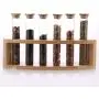ALXDR Glass Food Storage Jars with Airtight Seal Wood Lid and Sturdy Base, Test Tube Rack for Storage Or Display Coffee Beans, Grains,Tea, Sweets, Flower ALXDR Glass Food Storage Jars with Airtight Seal Wood Lid and Sturdy Base, Test Tube Rack for Storage Or Display Coffee Beans, Grains,Tea, Sweets, Flower