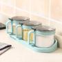 Spice Jar, Maserfaliw Kitchen 1/2/3 Spice Jar Condiment Storage Seasoning Bottle Container Box Holder - Green Single Jar, Recyclable, Suitable For Holiday Gifts In The Outing and Indoors.