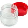 12 Piece Clear Jars with Colored Lids/20 ML