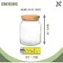 Clear Glass Jar with Wooden Airtight Lid | Small (9 3/4 oz - 290cc) | Kitchen, Pantry Organization, Food Storage Container | Cookie, Spice Organizer |