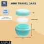 1 Oz (30ML) Small Plastic Jars with Lids and Inner Liners, Lotion Containers/Travel Cream Containers (Pack of 16, Green)