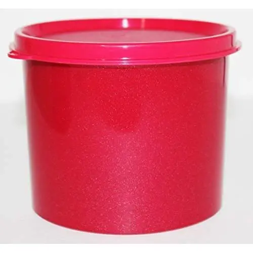 Tupperware Canister in Sparkle Red 2.5 Cup Capacity Tupperware Canister in Sparkle Red 2.5 Cup Capacity