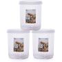 Tree House Round Storage containers Sets with lid, Versatile Plastic Food Boxes Durable Preserving Jars Regular Mouth Sealed jar Herbs Pot-A