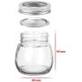 KAMOTA Round Mason Jars 12 oz With Regular Lids and Bands, Ideal for Jam, Honey, Wedding Favors, Shower Favors, Baby Foods, DIY Magnetic Spice Jars, 12 PACK, 20 Whiteboard Labels Included