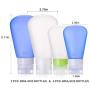 Portable 3-layer Leakproof Silicon Soft Travel Bottle Sets(8PCS) With Cosmetic Containers(10mL) and Toothbrush Cover for Shampoo,Toiletries,Lotion,Conditioner-Carry-on TSA Airline approved