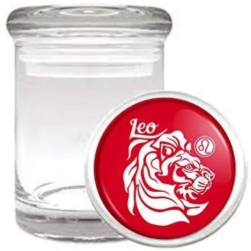 Personalisierte Sammlerstücke: Leo Sternbild Horoskop Medizinische, geruchsneutrale Glasbehälter