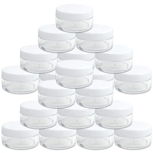 Bouteilles Rondes Transparentes 10G/10ML (20 Pièces) avec Couvercles Blancs pour Bijoux, Mélange de Peinture, Accessoires Artistiques et Autres Fournitures de Loisirs Créatifs – BPA Free Bouteilles Rondes Transparentes 10G/10ML (20 Pièces) avec Couvercles Blancs pour Bijoux, Mélange de Peinture, Accessoires Artistiques et Autres Fournitures de Loisirs Créatifs – BPA Free