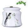 Keramikvase LJIANW loser Tee Dose/Teespeicher/Teeschale/Teeschließdose mit Deckel, 3 Farben 2 Größen (Farbe: C, Größe: 17,5x17CM)