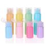 12PCS PET Plastic Flip Bottle Portable Travel Bottle Refillable Sample Container Jar Pot Vial Cosmetic Packing For Essential Oil Perfume Shampoo Shower Gel Emulsion Color Random