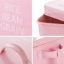 Lebensmittelbehälter & -kannen Metall Lagerbox für Küche, Nano-Behälter, insekten- und feuchtigkeitsabweisend, 5kg Reisbehälter, Haushaltswaren, robust (Farbe: Rosa, Größe: 1916,523cm)
