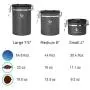 Coffee Gator Stainless Steel Container - Fresher Beans and Grounds for Longer - Canister with co2 Valve, Scoop and Travel Jar - Medium, Silver Coffee Gator Stainless Steel Container - Fresher Beans and Grounds for Longer - Canister with co2 Valve, Scoop and Travel Jar - Medium, Silver