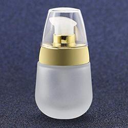 1PC 1oz 30ml BPA Free Empty Refillable Frosted Glass Airless Pump Bottles Jars Pot Dispenser Container For Foundations Makeup Cosmetic Face Cream Lotion Serums Travel