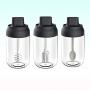 UPKOCH Seasoning Bottles Condiment Jars with Spoon Glass Honey Jar with Dipper Oil Bottle with Brush Kitchen Pot 3pcs