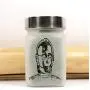 Stash Jar with Robot Design - Etched Glass, Airtight, Smell Resistant Herb Storage - 3"Tall x 2" Wide Personal Storage Stash Jar with Robot Design - Etched Glass, Airtight, Smell Resistant Herb Storage - 3"Tall x 2" Wide Personal Storage