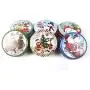 JKLcom Weihnachts-Cookie-Tüten 12er Set mit Deckeln Leere Cookie-Glasbehälter Lagerbehälter für Weihnachts-Cookies Weihnachtsgeschenkbehälter runder Cookie- und Süßigkeitenbehälter zur Organisation für Weihnachtsfeiern und Geschenke