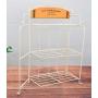 Salafey Foldable Shelf Rack,3-Tier Kitchen Spice Rack Bathroom Countertop, Jars Bottle Standing Storage Organizer Rack,White