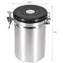 Libison Coffee Storage Canister, Patented Airtight Lid Pushes Air Out to Preserve Food Freshness - Stainless Steel Food Container with Scoop Food Bins & Canisters US Shipment