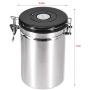 YOCrazy-US Direct 304 Stainless Steel Premium Coffee Canister - Stainless Steel Storage Container with Scoop - Keeps Your Coffee Airtight Fresh and Flavorful