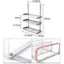 Metallgitter Gewürzregal, 3-stufig, Wandmontage, Gläser, Flaschenhalter, Geschirr Organizer für Küche