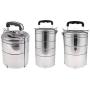 joyMerit Stainless Steel Thermal Storage Organizer Food Containers 3 Sizes - 2 Tier