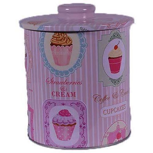 Tin Bucket Canister Metal Iron Storage Box with Lid