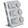 Spice Rack Organizer Stainless Steel Seasoning Jar Storage Holder Kitchen Toos Dustproof Visible Castor