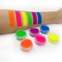 Neon Pigment Eyeshadow Powder,FindinBeauty UV Glow Blacklight 6 Mixed Bright True Colors Eye Shadow Pigments Fluorescent Matte Mica Dye Colorant Neon Makeup Set (6NE)
