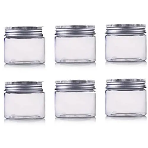 Bouteilles en PET 150ml / 5Oz avec Couvercle Aluminium Argent - Coffrets Récipients pour Crèmes, Lotions, Pommades, Bouteilles Alimentaires, Pots de Maquillage (6 Pack) Bouteilles en PET 150ml / 5Oz avec Couvercle Aluminium Argent - Coffrets Récipients pour Crèmes, Lotions, Pommades, Bouteilles Alimentaires, Pots de Maquillage (6 Pack)