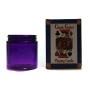 Purple 4 Ounce PET Plastic Jars with Black Lids, and 1 Mini Jar, 6 Pack