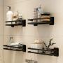 Shelf Organizer Kitchen Organization Spice Rack Wall Mounted Single tier Shelf Hanging Basket Holder Jars Storage with Protection Railing Seasoning Display For Bathroom (Size : 30x10x5cm)
