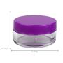 (Quantity: 20 Pieces) Beauticom 10G/10ML Round Clear Jars with Purple Lids for Small Jewelry, Holding/Mixing Paints, Art Accessories and Other Craft Supplies - BPA Free