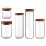 WÄNDELGLAS-Behälter, Aufbewahrungskaraffe, wiederverwendbar, luftdicht, Vintage, Frischhalte, robust, BPA-frei, Perfekt für Ihre Vorratskammer, transparent