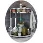 LYNNTLJ Stainless Steel Spice Racks,Multi-Layer Kitchen Countertop Spice Holder,for Spice Jar and Bottle Storage/Silver / 29x43cm