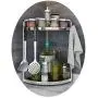 Étagères à épices en acier inoxydable LYNNTLJ, Support de cuisine multi-couches pour pots et bocaux, Argent / 29x43cm Étagères à épices en acier inoxydable LYNNTLJ, Support de cuisine multi-couches pour pots et bocaux, Argent / 29x43cm