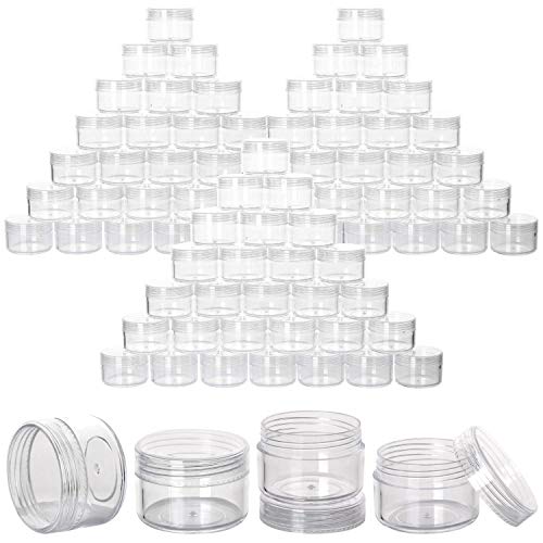 100 Packs Travel Size Jars 15 g Empty Cream Jars with Lids Leak Proof Toiletry Containers for Traveling