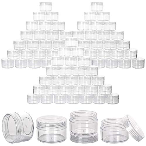 100 Packs Travel Size Jars 15 g Empty Cream Jars with Lids Leak Proof Toiletry Containers for Traveling