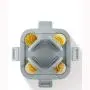 Transparent Plastic Food Grain Seal Storage Cans Tank Divider Boxes Rice Beans Jar Container (Gray)