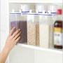 Kitchen Food Cereal Grain Rice Plastic Storage Case Container Storage Box,Clear