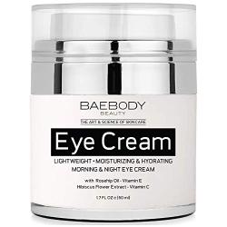 Baebody Eye Cream with Rosehip and Hibiscus to Reduce Puffiness and Dark Circles while Improving Elasticity, 1.7 Ounces