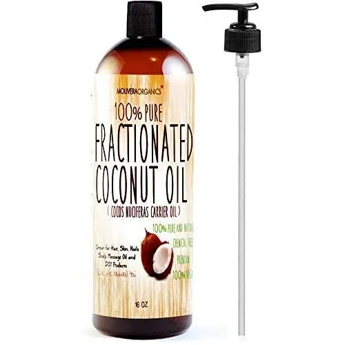 Huile de Coco Fractionnée Molivera 16 oz. Grade A Premium, 100% Pure MCT pour Soin Cheveux, Peau, Massage et Huile de Transport Aromathérapie – Idéale pour les DIY – Flacon Résistant aux UV – BPA Free Huile de Coco Fractionnée Molivera 16 oz. Grade A Premium, 100% Pure MCT pour Soin Cheveux, Peau, Massage et Huile de Transport Aromathérapie – Idéale pour les DIY – Flacon Résistant aux UV – BPA Free
