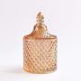 Yl Ly 789 Crystal Rome Crystal Candy Jar With Lid Exquisite Embossed Biscuit Barrel Cookies Tin Candlestick Jewelry Storage Storage Tank C 1