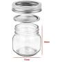 24 PACK Mason Jars 8OZ With Regular Silver Lids and Bands, Ideal for Jam, Honey, Wedding Favors, Shower Favors, Baby Foods, DIY Magnetic Spice Jars, 24 Whiteboard Labels Included