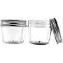 Slime Jars With Lids - 4 Ounce Clear Plastic Jars Containers With Screw On Lids - Refillable Round Empty Plastic Slime Storage Containers for Kitchen & Household Storage - BPA Free (10 Pack)