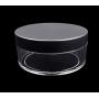 1PCS Empty Refillable Plastic Loose Powder Puff Box Foundation Make-up Powder Blush Case Container Jar Pot With Sifter Filter And Black Lid(Clear) size 30ml/1oz