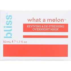 Bliss - What a Melon Overnight Facial Mask | Reviving & De-stressing Overnight Mask | Hydrates, Nourishes, and Softens |All Skin Types | Vegan | Cruelty Free | Paraben Free | 1.7 fl.oz