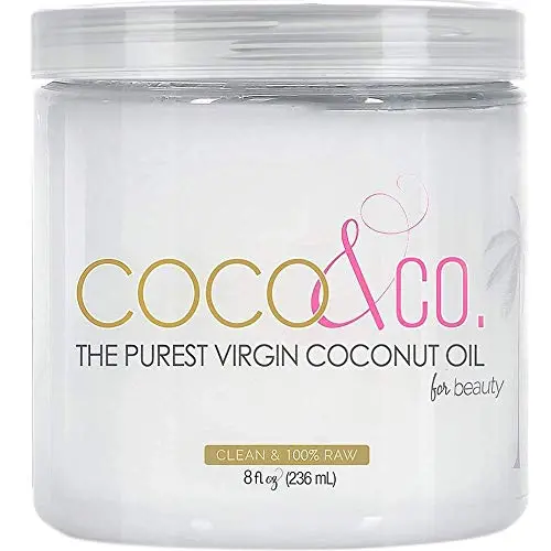 COCO & CO. Organic Pure Extra Virgin Coconut Oil for Hair & Skin, Beauty Grade, 8 Fl Oz (Pack of 1) COCO & CO. Organic Pure Extra Virgin Coconut Oil for Hair & Skin, Beauty Grade, 8 Fl Oz (Pack of 1)
