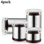 KAFEI Coffee Storage Cannister, 4 Pack Airtight Coffee Storage Tin, Stainless Steel Containers, Airtight Coffee Storage Jar for Coffee, Tea, Nuts and Powders