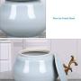 Ceramic Pottery Cereal Containers Canister Cookie Jar With Lids, Airtight Food Storage Containers Bins Large For Kitchen Pantry Organization Flour Rice Candy Bulk, 10L, 34x27cm (Color : Light Blue)